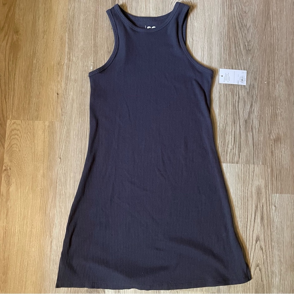 SO Blue Sleeveless Halter Sheath Midi Dress